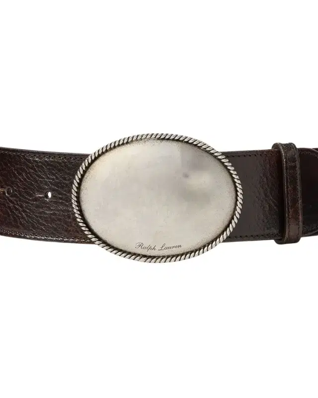 Ralph Lauren Collection Plaque-Buckle Calfskin Belt