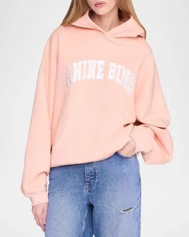 Anine Bing Harvey Embroidered Logo Hoodie | Thumbnail 3 Anine Bing Harvey Embroidered Logo Hoodie | Thumbnail 3