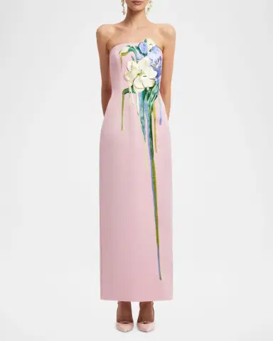 LEO LIN Rayna Embroidered Bustier Maxi Dress | Thumbnail 3 LEO LIN Rayna Embroidered Bustier Maxi Dress | Thumbnail 3