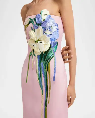 LEO LIN Rayna Embroidered Bustier Maxi Dress | Thumbnail 4 LEO LIN Rayna Embroidered Bustier Maxi Dress | Thumbnail 4