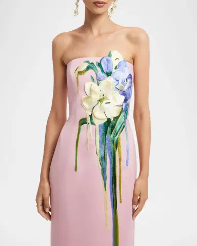 LEO LIN Rayna Embroidered Bustier Maxi Dress | Thumbnail 6 LEO LIN Rayna Embroidered Bustier Maxi Dress | Thumbnail 6