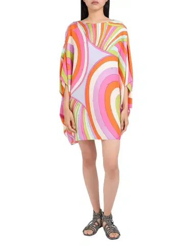 PUCCI Iride Silk Twill Mini Caftan Dress | Thumbnail 1