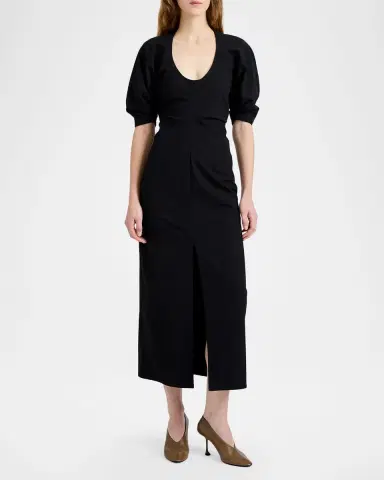 Proenza Schouler Clarissa Dress in Bi-Stretch Cotton Nylon | Thumbnail 3 Proenza Schouler Clarissa Dress in Bi-Stretch Cotton Nylon | Thumbnail 3