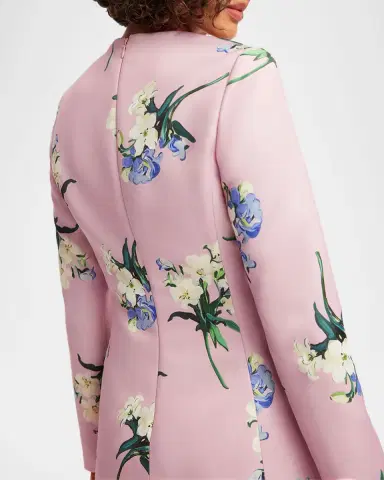LEO LIN Aliza Floral Long-Sleeve Mini Dress | Thumbnail 4