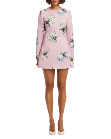 LEO LIN Aliza Floral Long-Sleeve Mini Dress | Thumbnail 1
