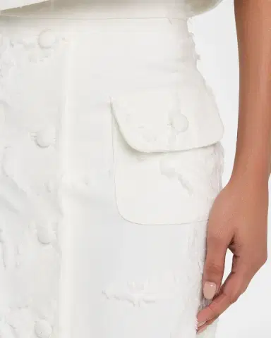Adam Lippes Dakota Textured Crepe Button-Front Maxi Skirt | Thumbnail 4 Adam Lippes Dakota Textured Crepe Button-Front Maxi Skirt | Thumbnail 4