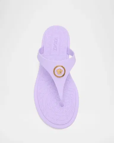 Versace Alia Medusa Rubber Thong Sandals | Thumbnail 5