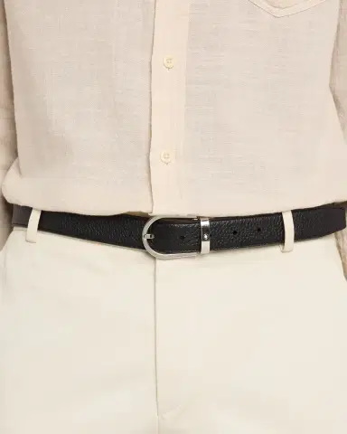 Montblanc Men's Horseshoe-Buckle Reversible Leather Belt | Thumbnail 2 Montblanc Men's Horseshoe-Buckle Reversible Leather Belt | Thumbnail 2