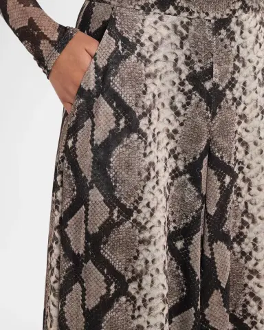 Lapointe Snakeskin-Print Mesh Wide-Leg Pants | Thumbnail 4 Lapointe Snakeskin-Print Mesh Wide-Leg Pants | Thumbnail 4
