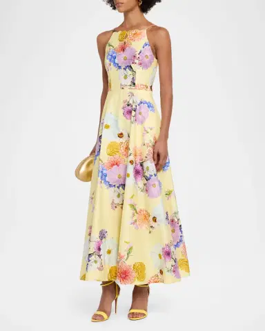 As It May Mirelle Sleeveless Floral-Print Cutout Gown | Thumbnail 2 As It May Mirelle Sleeveless Floral-Print Cutout Gown | Thumbnail 2