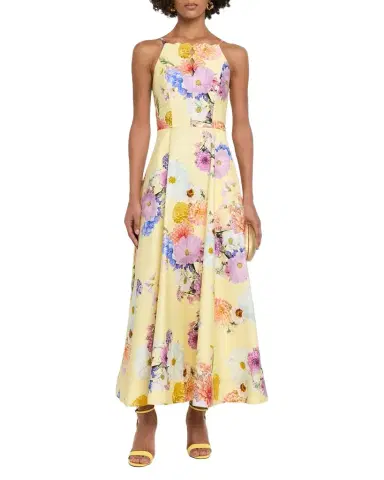 As It May Mirelle Sleeveless Floral-Print Cutout Gown | Thumbnail 1 As It May Mirelle Sleeveless Floral-Print Cutout Gown | Thumbnail 1