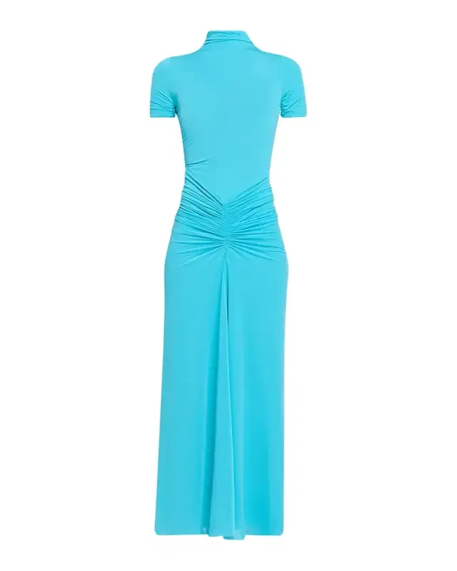 Enid Ruched Tissue Jersey Maxi Dress