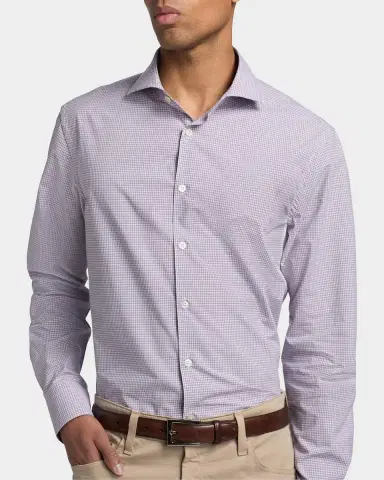 Canali Men's Cotton Mini-Check Classic Fit Sport Shirt | Thumbnail 4