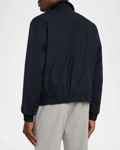 Brunello Cucinelli Men's Bonded Silk and Virgin Wool Shirt Jacket | Thumbnail 2 Brunello Cucinelli Men's Bonded Silk and Virgin Wool Shirt Jacket | Thumbnail 2