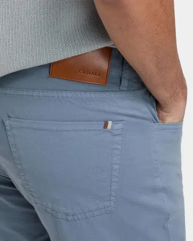 Canali Men's Cotton Slim Straight Leg Five-Pocket Pants | Thumbnail 4