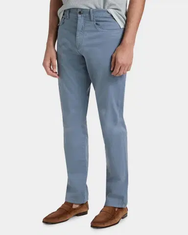 Canali Men's Cotton Slim Straight Leg Five-Pocket Pants | Thumbnail 6