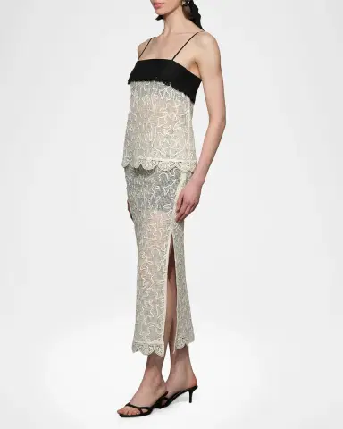 Et Ochs Willis Embroidered Net Midi Skirt | Thumbnail 3 Et Ochs Willis Embroidered Net Midi Skirt | Thumbnail 3