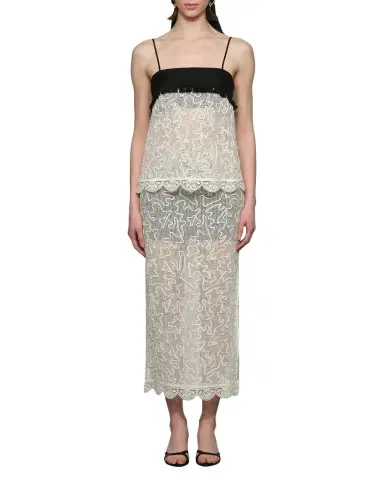Et Ochs Willis Embroidered Net Midi Skirt | Thumbnail 1 Et Ochs Willis Embroidered Net Midi Skirt | Thumbnail 1