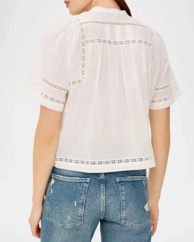 Rails Alanis Lace-Inset Poplin Shirt | Thumbnail 2