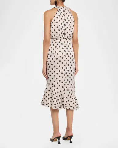 Saloni Ruby Polka-Dot Midi Dress | Thumbnail 2 Saloni Ruby Polka-Dot Midi Dress | Thumbnail 2
