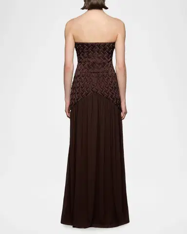 Et Ochs Amara Cutout Smocked Strapless Gown | Thumbnail 2