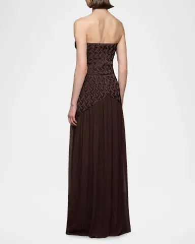 Et Ochs Amara Cutout Smocked Strapless Gown | Thumbnail 6