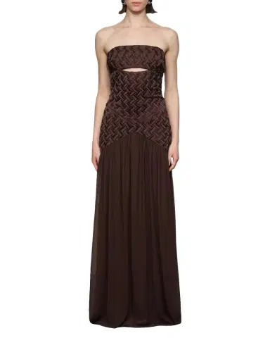 Et Ochs Amara Cutout Smocked Strapless Gown | Thumbnail 1