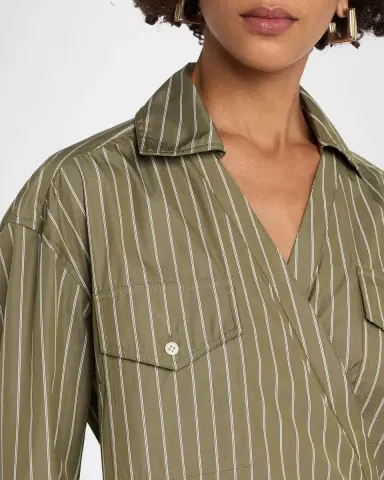 3.1 Phillip Lim Asymmetric Stripe Poplin Wrap Dress | Thumbnail 4 3.1 Phillip Lim Asymmetric Stripe Poplin Wrap Dress | Thumbnail 4
