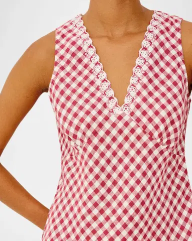 RAILS Bex Gingham Eyelet Mini Dress | Thumbnail 4