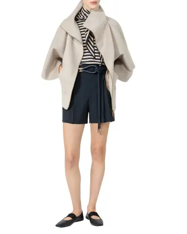 Max Mara Fenice Striped 3/4-Sleeve Scarf Sweater | Thumbnail 1 Max Mara Fenice Striped 3/4-Sleeve Scarf Sweater | Thumbnail 1