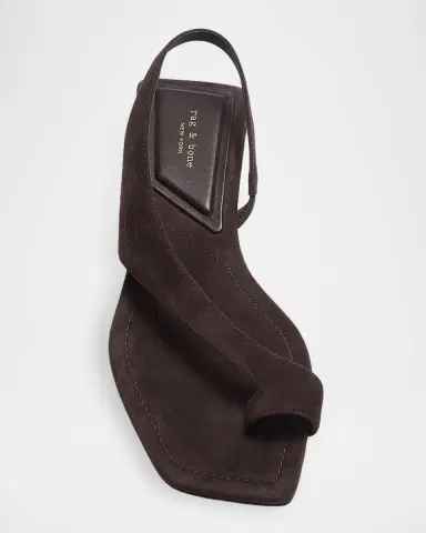 rag & bone Liv Suede Flat Toe-Ring Sandals | Thumbnail 3 rag & bone Liv Suede Flat Toe-Ring Sandals | Thumbnail 3