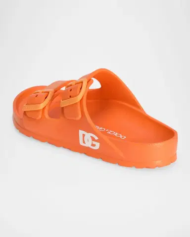 Dolce & Gabbana Girl 's Logo Slide Sandal, Kids | Thumbnail 2