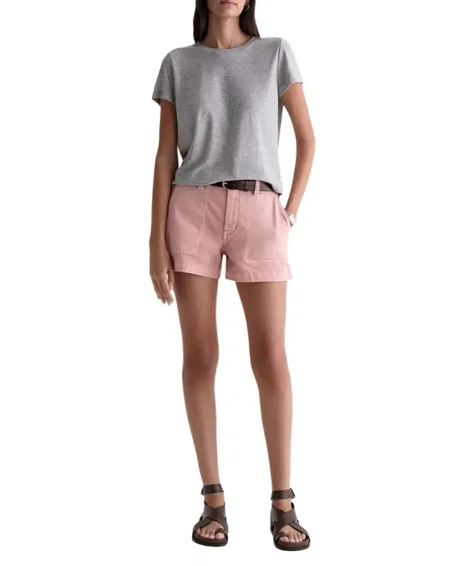 AG Jeans Analeigh Mid-Rise Utility Shorts