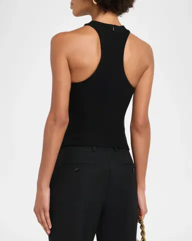 Ronny Kobo Marcel Embellished Halter Jersey Top | Thumbnail 3