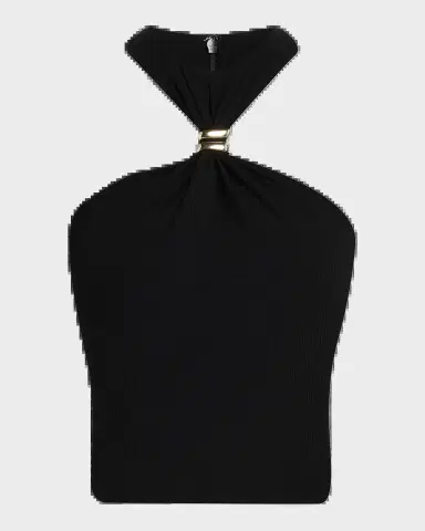 Ronny Kobo Marcel Embellished Halter Jersey Top | Thumbnail 5