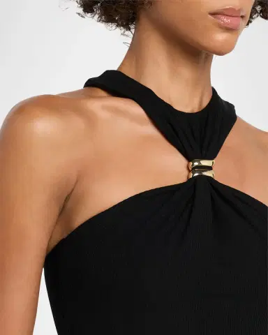 Ronny Kobo Marcel Embellished Halter Jersey Top | Thumbnail 8