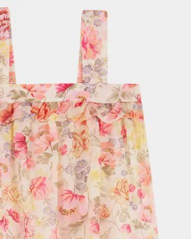 Chloé Girl 's Strappy Floral Cotton Dress, Size 6-14 | Thumbnail 2
