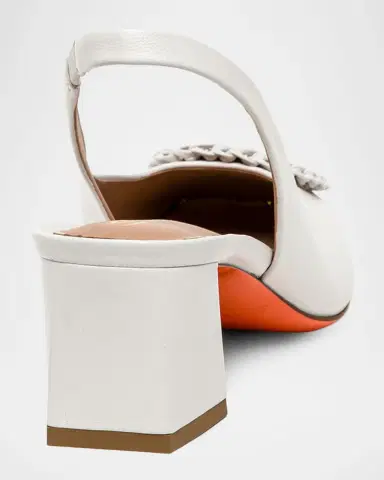 Santoni 50mm Corolle Leather Slingback Buckle Pumps | Thumbnail 3 Santoni 50mm Corolle Leather Slingback Buckle Pumps | Thumbnail 3