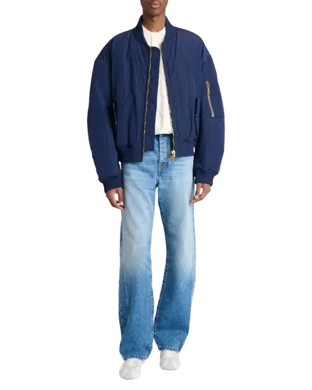 Men 's Vintage Embroidered Bomber Jacket