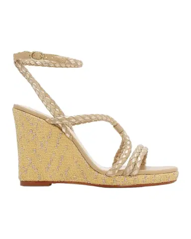 Alexandre Birman 100mm Elba Braided Leather Wedge Sandals | Thumbnail 1