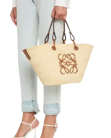 Loewe Anagram Woven Palm Leaf Basket Tote Bag | Thumbnail 1 Loewe Anagram Woven Palm Leaf Basket Tote Bag | Thumbnail 1