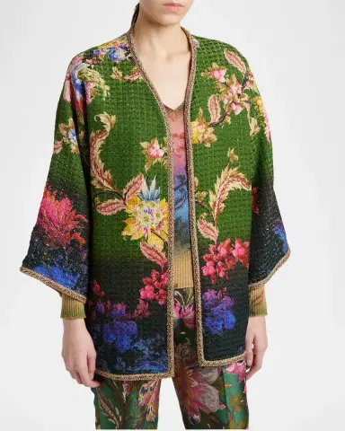 Etro Kesa Ombre Floral Woven Jacket | Thumbnail 3 Etro Kesa Ombre Floral Woven Jacket | Thumbnail 3