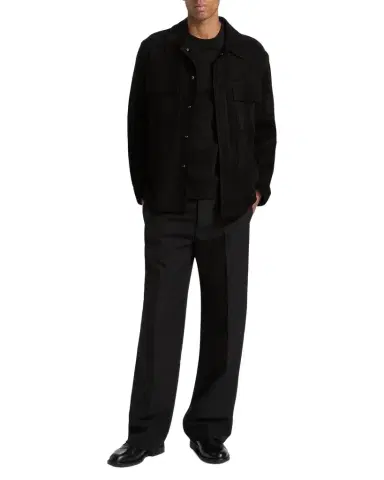 Vince Men 's Suede Snap-Front Shirt Jacket | Thumbnail 1 Vince Men 's Suede Snap-Front Shirt Jacket | Thumbnail 1
