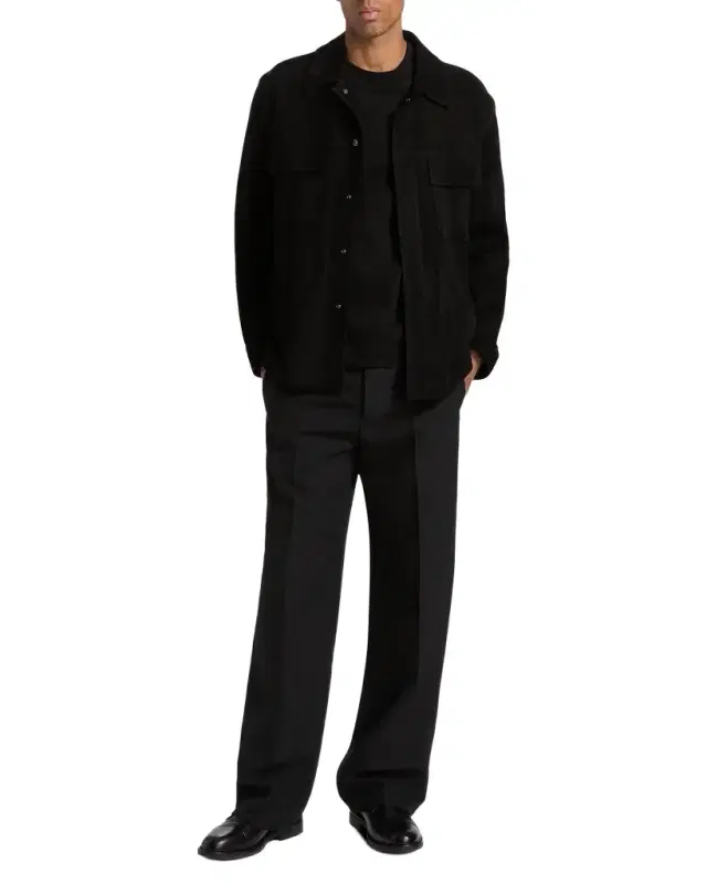 Vince Men 's Suede Snap-Front Shirt Jacket