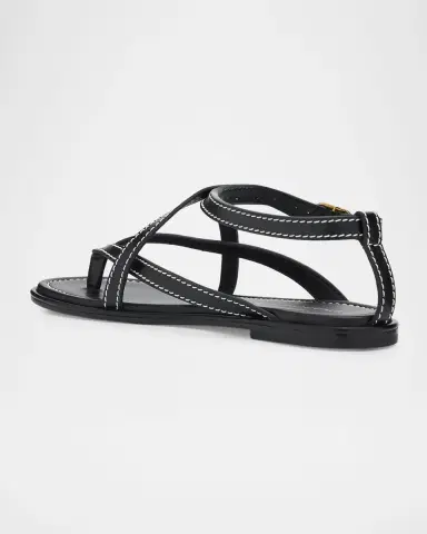 Stuart Weitzman Park Flat Strappy Leather Sandals | Thumbnail 3 Stuart Weitzman Park Flat Strappy Leather Sandals | Thumbnail 3