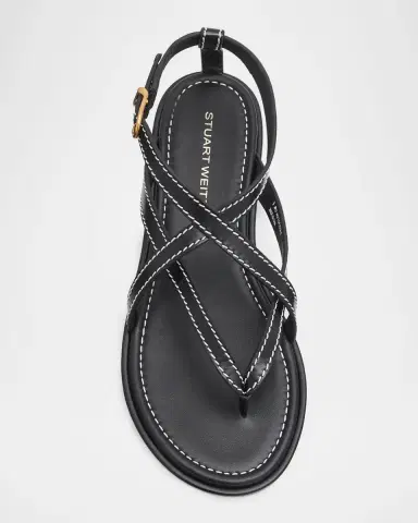 Stuart Weitzman Park Flat Strappy Leather Sandals | Thumbnail 5 Stuart Weitzman Park Flat Strappy Leather Sandals | Thumbnail 5