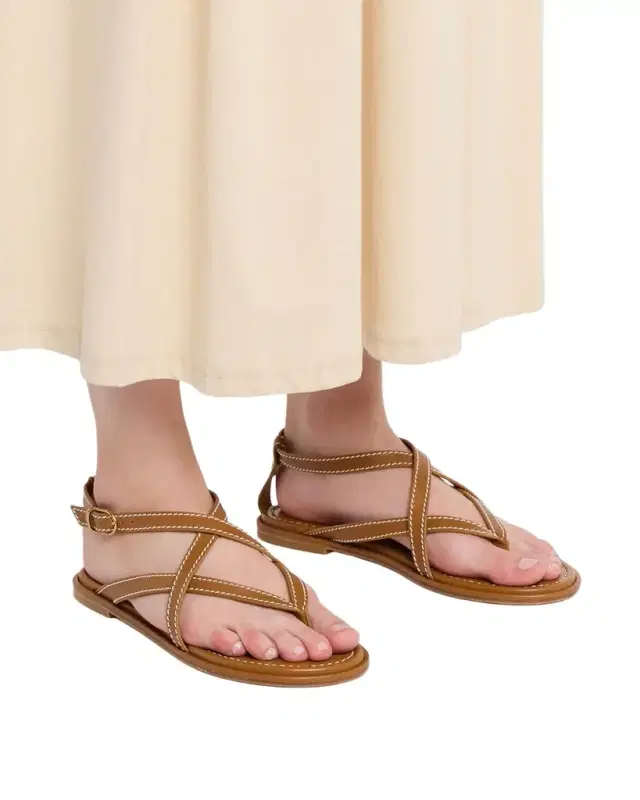 Park Flat Strappy Leather Sandals