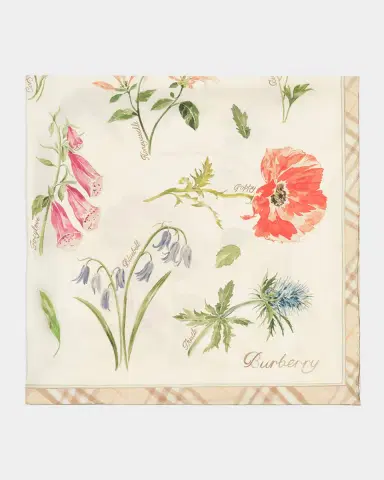 Burberry Blooms of Britain Silk Square Scarf | Thumbnail 4 Burberry Blooms of Britain Silk Square Scarf | Thumbnail 4