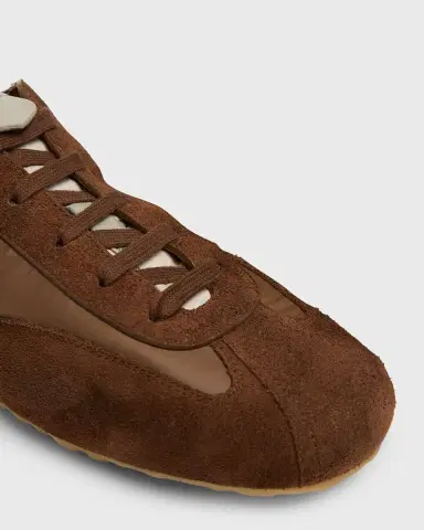 Alexander McQueen Men's Boxe Mixed Media Low-Top Sneakers | Thumbnail 4