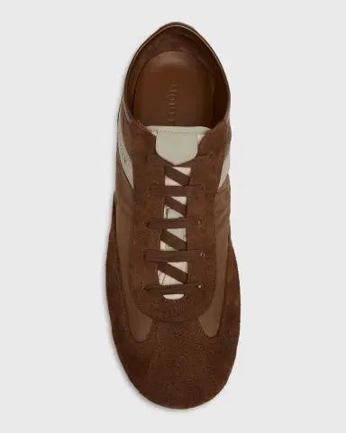 Alexander McQueen Men's Boxe Mixed Media Low-Top Sneakers | Thumbnail 5